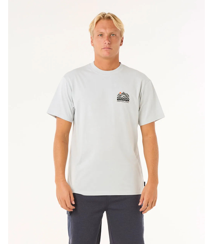 RIPCURL MENS VAPORCOOL SEARCH TREK TEE - ICED GREY