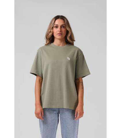 RPM LADIES OVERSIZE SANDED TEE - SAGE