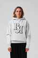 RPM LADIES BINATE OVERSIZE HOOD - WHITE MARL