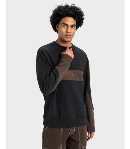 QUIKSILVER MENS MERCURY DEVIL CREW - BLACK