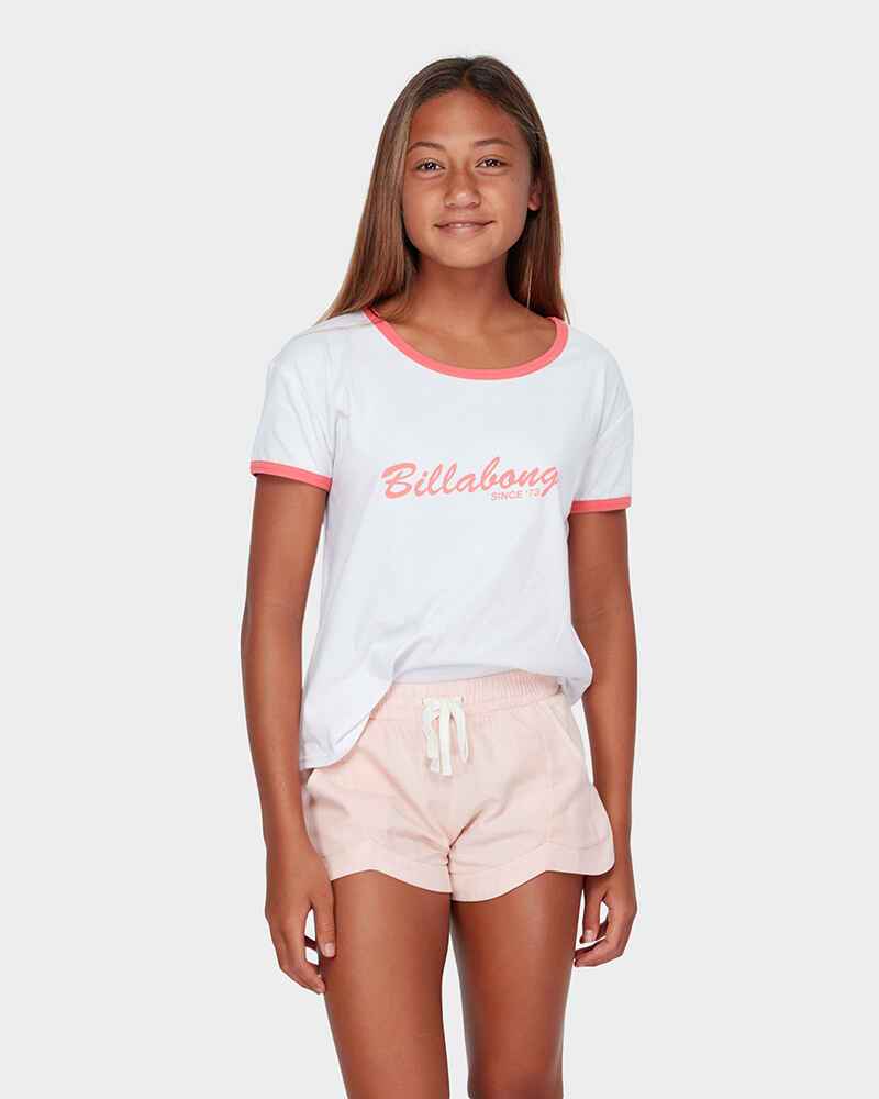 BILLABONG GIRLS MAD FOR YOU SHORT - PEARL BLUSH - Youth -Boys