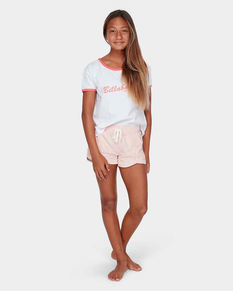 BILLABONG GIRLS MAD FOR YOU SHORT - PEARL BLUSH - Youth -Boys