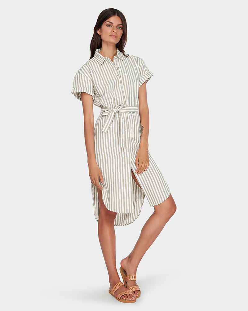 Billabong black and outlet white striped dress