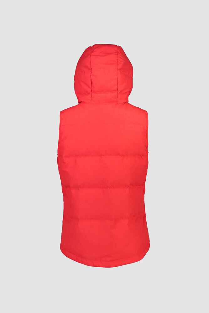 red huffer jacket