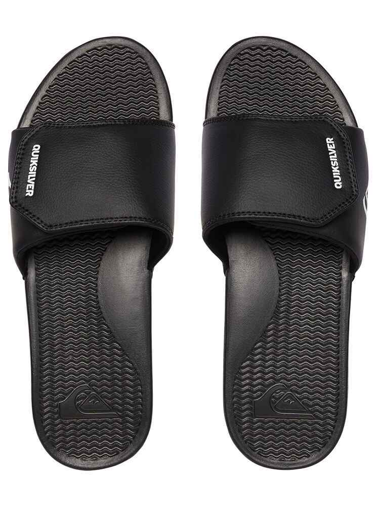 QUIKSILVER BOYS SHORELINE ADJUSTABLE SLIDE BLACK Footwear