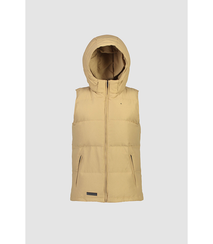 tan huffer vest