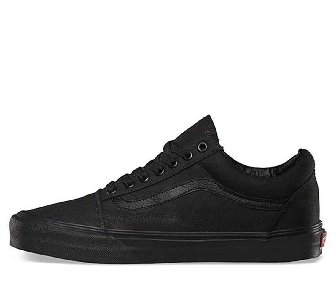 All black canvas on sale old skool vans