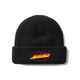 SANTA CRUZ FLAMING OVAL DOT BEANIE - BLACK