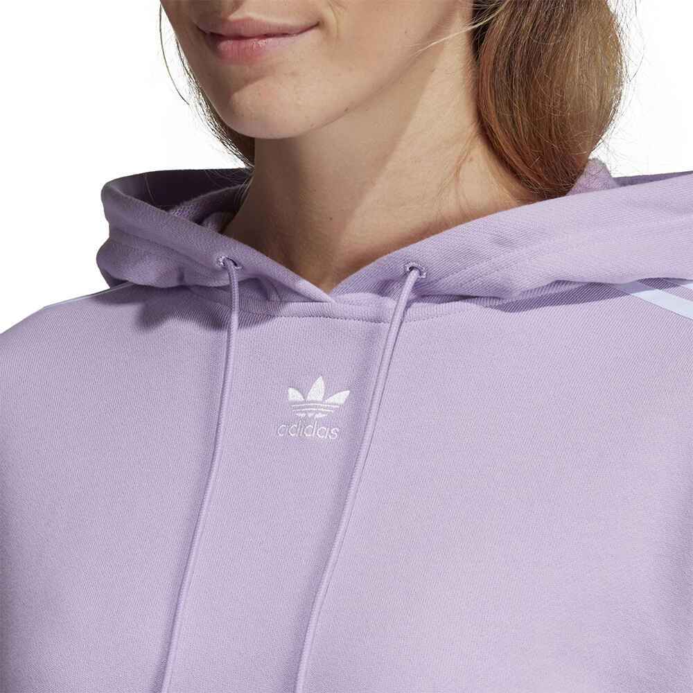 ADIDAS LADIES CROPPED HOODIE PURPLE GLOW Womens Top Sequence Surf Shop ADIDAS W19