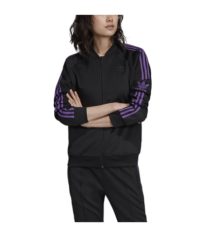 Adidas black and purple jacket best sale