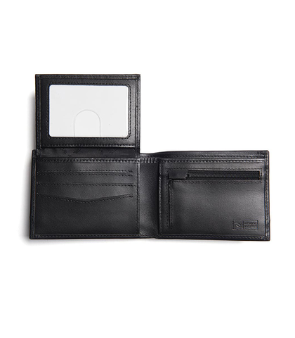 RIPCURL MENS HORIZONS RFID ALL DAY LEATHER WALLET - BLACK - - RIP CURL S19