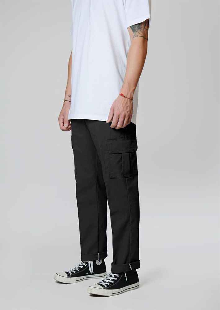 DICKIES SLIM STRAIGHT CARGO PANT - BLACK - Mens-Bottoms : Sequence Surf ...