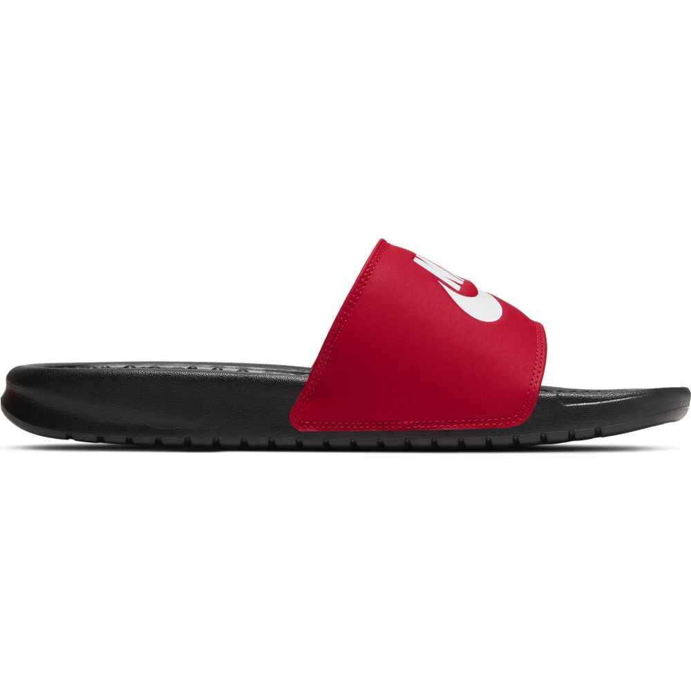 Nike slides cheap black red