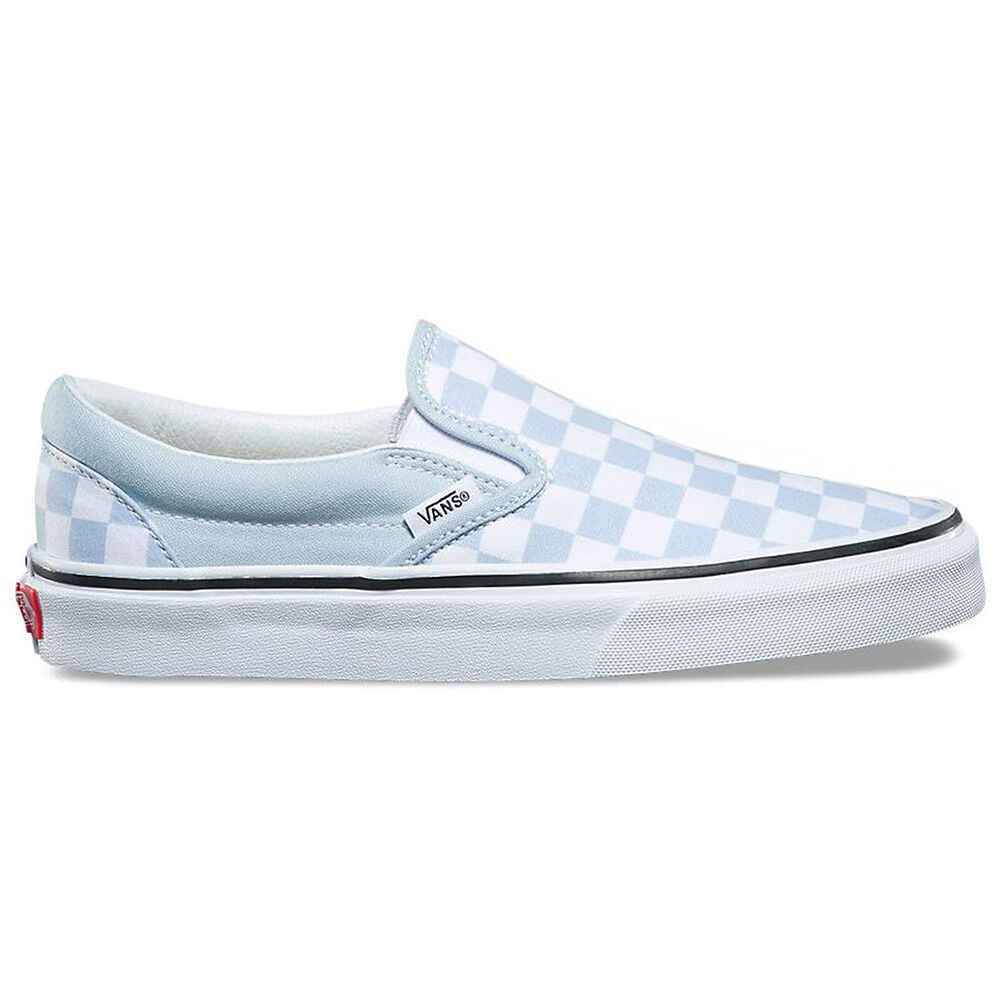 vans classic slip on checkerboard blue