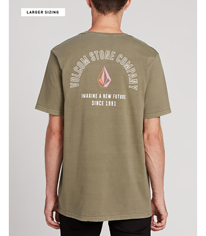 VOLCOM MENS AHEAD TEE - ARMY GREEN - Mens-Tops : Sequence Surf Shop ...