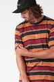 RPM MENS STRIPE TEE - NAVY / ORANGE